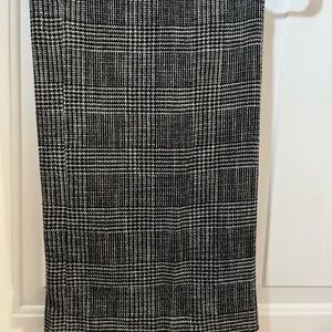 Ann Taylor Black and White plaid wide leg culottes